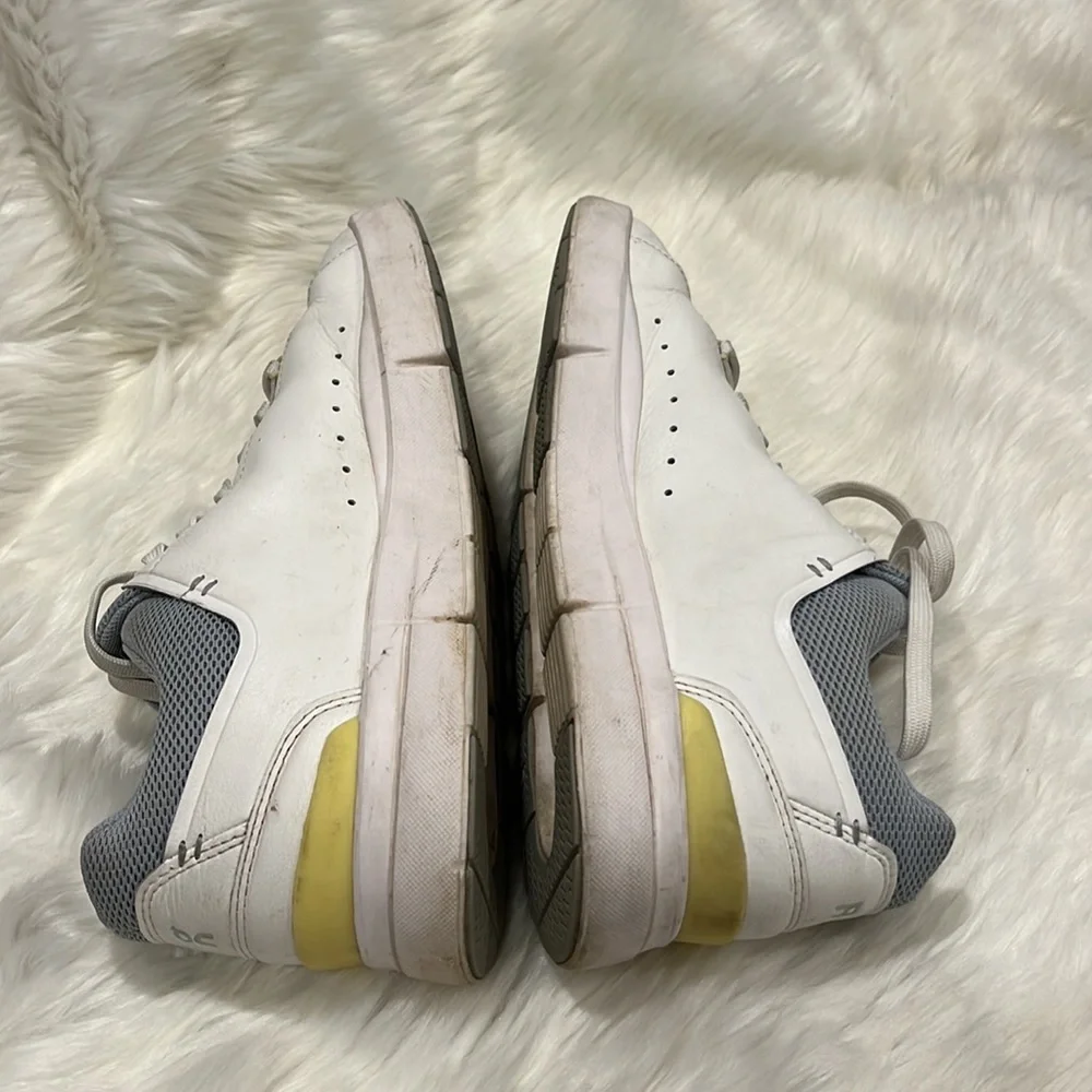 On Running The Roger Cloudtec White Leather Sneakers Women 8